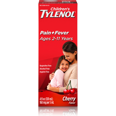 Tylenol Pain + Fever, 160 Mg, Cherry Flavor, Ages 2-11 Years 4 Oz 4oz Bottle