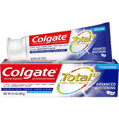 Colgate Total SF Advanced Whitening Toothpaste 6.4oz Tube