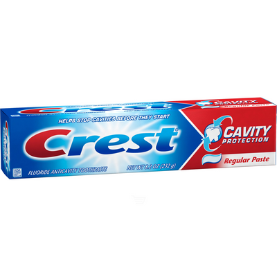 Crest Fluoride Anticavity Toothpaste Cavity Protection, Regular Paste, 8.2oz Tube