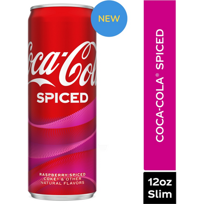 Coca-Cola Spiced Raspberry Soda Can 12oz Can