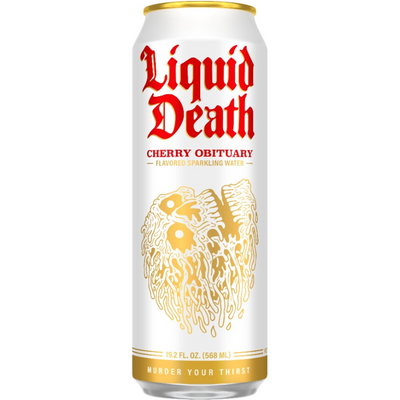 Liquid Death Cherry Obituary Flavored Sparkling Water