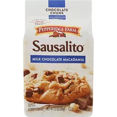 Pepperidge Farm Sausalito Crispy Cookies Milk Chocolate Macadamia 7.2 oz Bag