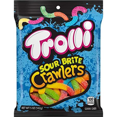 Trolli Sour Brite Crawlers Gummi Candy 5 oz Bag