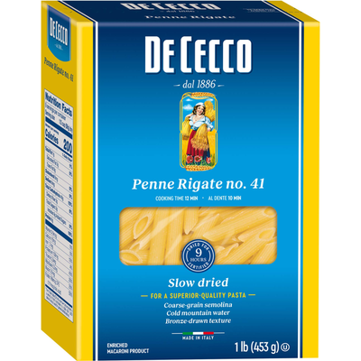 Dececco Penne Rigate #41 Pasta 16oz Count