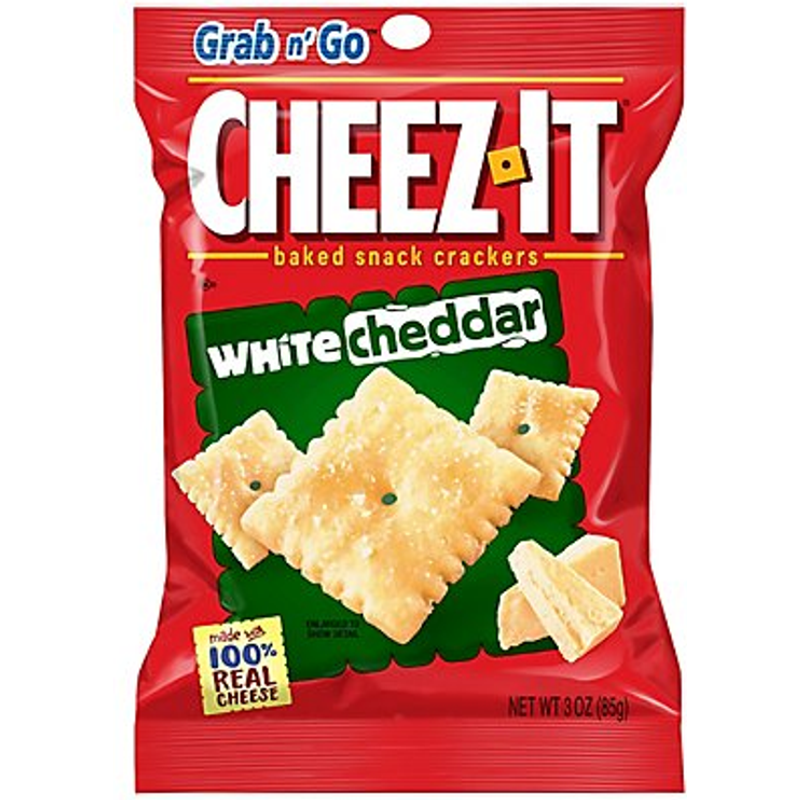 Cheez-It Baked Snack Crackers White Cheddar - Grab n&
