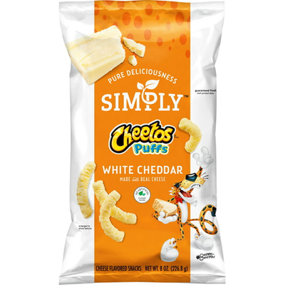Cheetos Puff Simply White Cheddar 8oz Bag