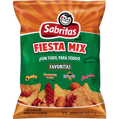 Sabritas Flavored Snack Mix Cheetos, Turbos Flamas, Rancheritos, Sabritones 2.75 oz Bag