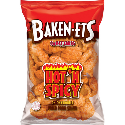 Baken-Ets Hot'n Spicy Flavored Fried Pork Skins 1.5oz Bag