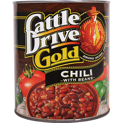 Cattle Drive Gold Beef Chili with Beans Canned Con Carne 8oz Can