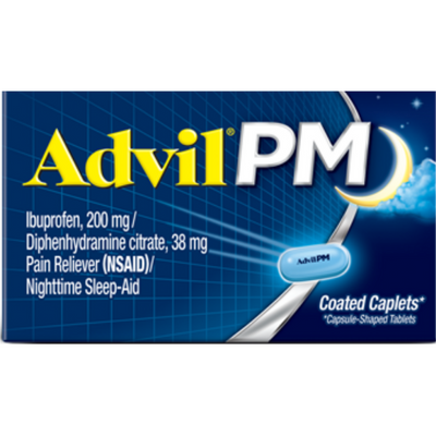 Advil PM Pain Reliever 24 ct Coated Caplets
