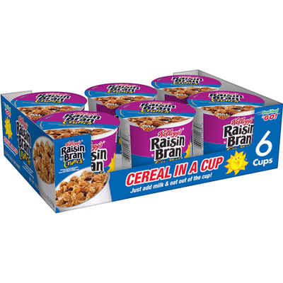 Kellogg's Raisin Bran Crunch cereal 6x 2.8oz Counts