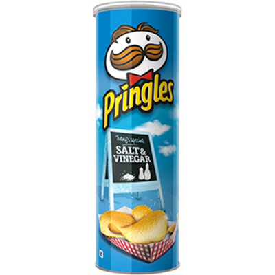 Pringles Salty Snacks Potato Crisps Chips, Salt and Vinegar Flavored