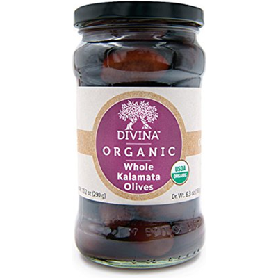 Divina Organic Whole Kalamata Olives 6.3oz Jar