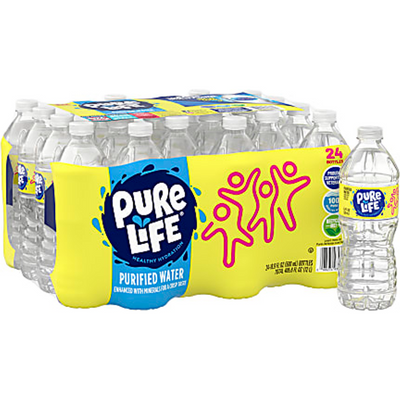 Nestle Pure Life Purified Water 24 Pack 16.9 oz Bottles