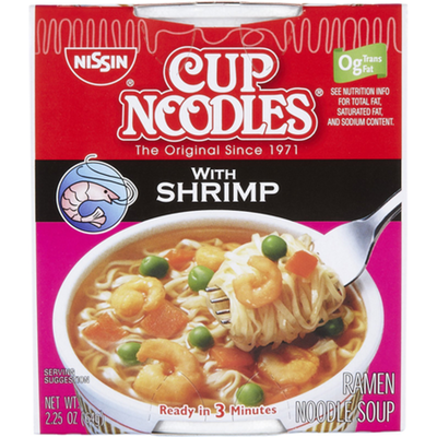 Cup Noodles Ramen Noodle Soup with Shrimp 2.25oz Count