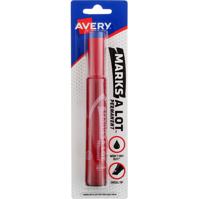 Marks-a-Lot Chisel Tip Permenant Marker Red