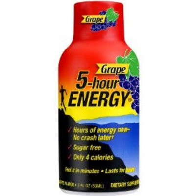 5 Hour Energy Energy Shot, Regular Strength, Grape