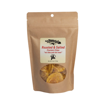 Jamagel Plantain Chips Roasted & Salted 4oz Bag