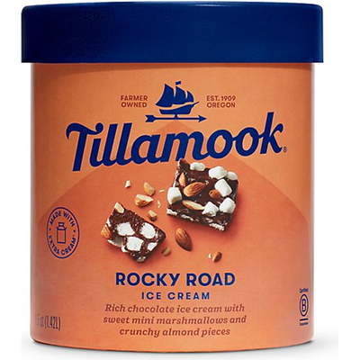 Tillamook Rocky Road Ice Cream 48oz Box