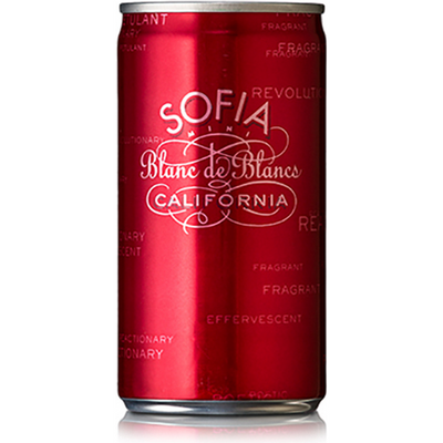 Sofia Blanc de Blancs Red Wine Blend Sparkling Wine 4 Pack Aluminium Cans 187mL
