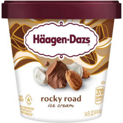 Haagen-Dazs Ice Cream Rocky Road 14 oz Pint