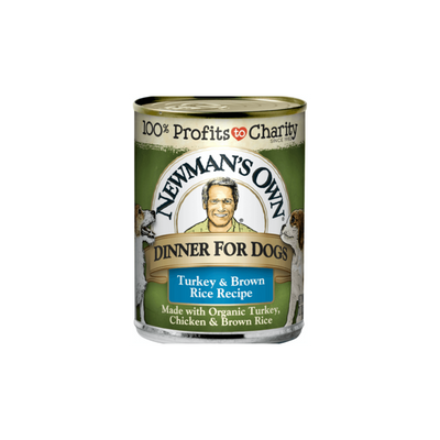 Newman's Own Organics Premium Dog Food Turkey & Brown Rice 12.7 oz Can