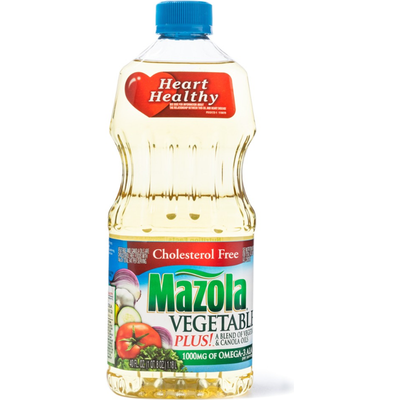 Mazola Cholesterol Free Vegetable Plus 40oz Plastic Bottle