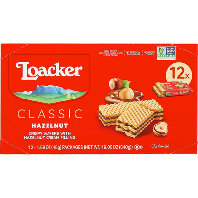 Loacker Crispy Wafers with Hazelnut Filling 1.59 oz