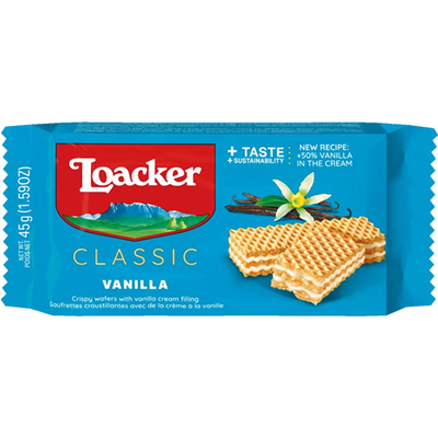 Loacker Vanilla Wafer 45g Count