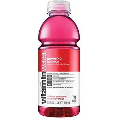 Glaceau Vitamin Water Nutrient Enhanced Water Beverage power-C - dragonfruit 20 oz Bottle