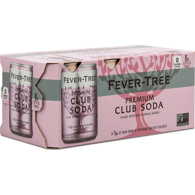 Fever Tree Premium Club Soda 8 pack 5.07 oz Cans