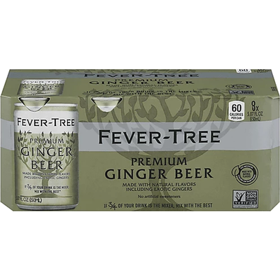 Fever Tree Premium Ginger Beer 8 pack 5.07 oz Cans