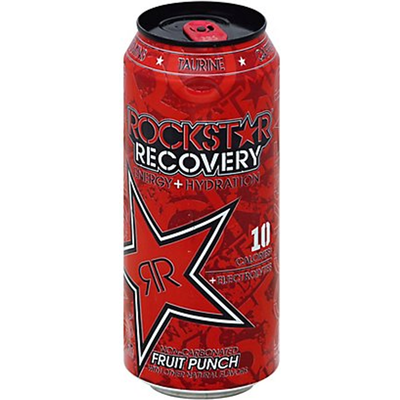 Rockstar Recovery Fruit Punch Energy Drink 16oz Can
