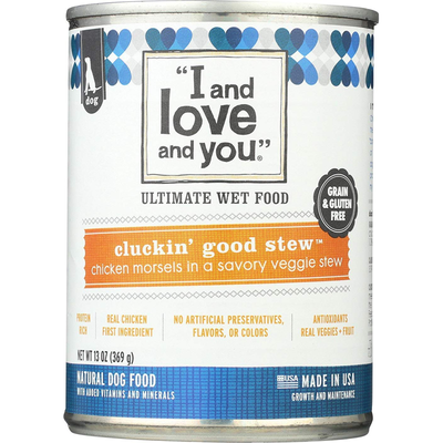 I and Love and You Ultimate Wed Food Cluckin' Good Stew Dog Food 13 oz Can