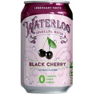 Waterloo Black Cherry 12oz Can