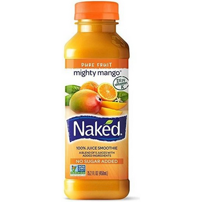 Naked 100% Juice Mighty Mango Smoothie 15.2 oz Bottle