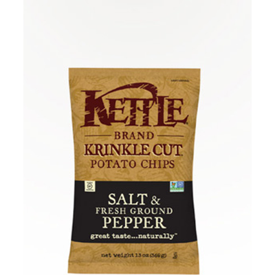 Kettle Potato Chips Krinkle Cut Salt & Fresh Ground Pepper 5oz