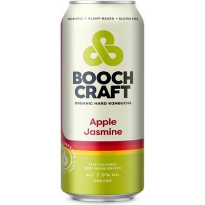 Boochcraft Apple Lime Jasmine Hard Kombucha 6x 12oz Cans