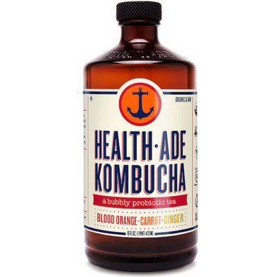 Health-Ade Kombucha Blood Orange Carrot Ginger 16oz Bottle