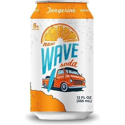New Wave Soda Tangerine 12oz Can