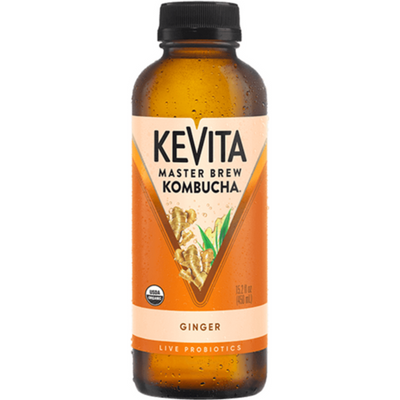 Kevita Master Brew Kombucha Ginger 15.2oz Bottle
