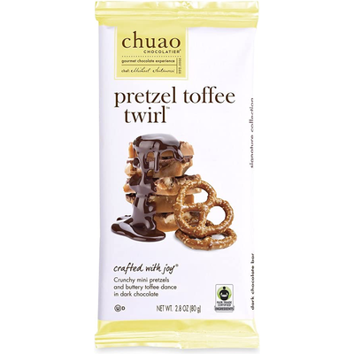 Chuao Pretzel Toffee Twirl Bar 2.8oz Pack