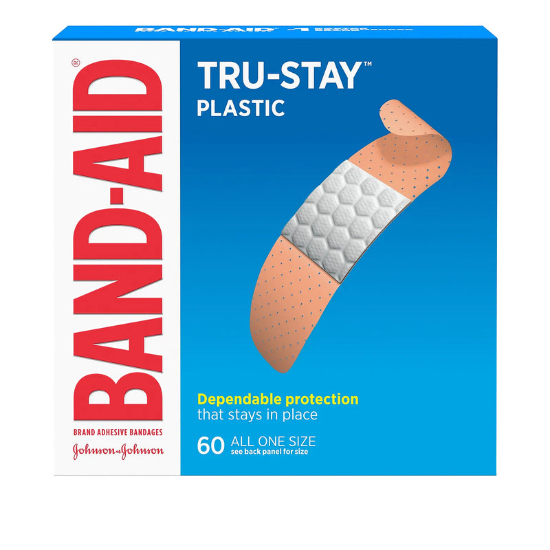 Band-Aid Tru-Stay Strips Adhesive Bandages 60x 2oz Counts