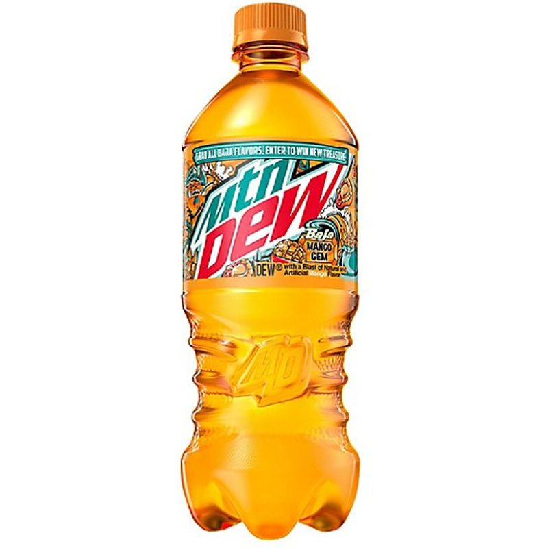 Mountain Dew Baja Mango Gem 20 oz Bottle