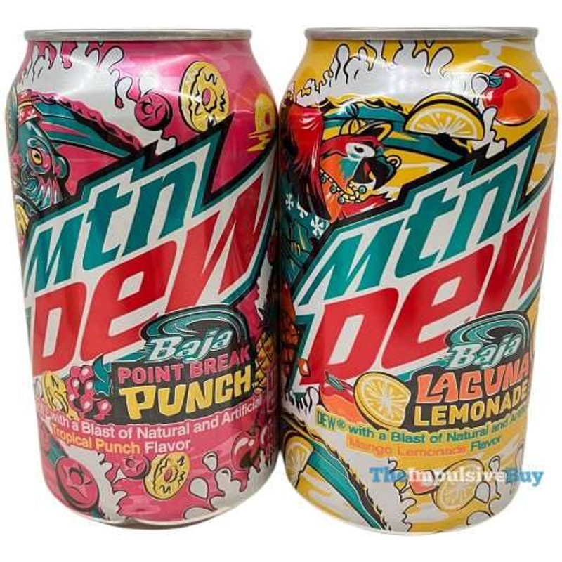 Mountain Dew, Baja Point Break Punch, Dew With A Blast Of Natural And Artificial Tropical Punch Flavor