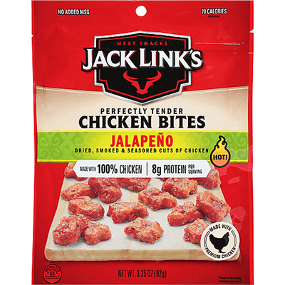 Jack Link's Chicken Bites, Jalapeno, Hot 3.25oz Bag