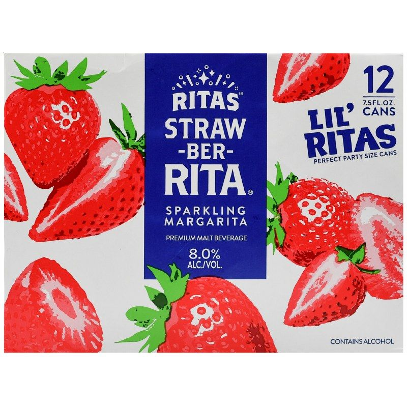 Ritas StrawBerRita Sparkling Margarita 12 Pack 7.5oz Cans