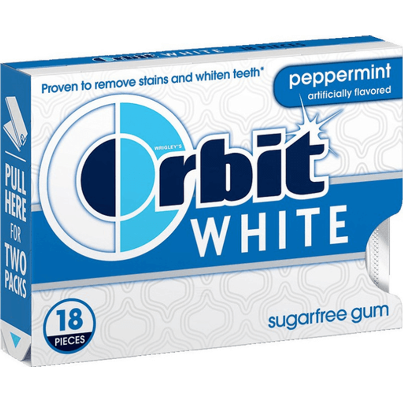 Orbit White Sugarfree Gum Peppermint 27g