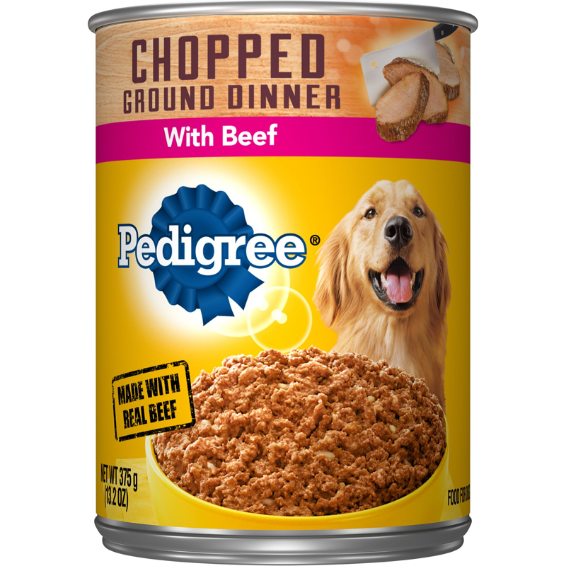 Pedigree Chopped Ground Dinner Wet Dog Food With Beef - 13.2oz Can