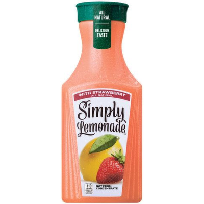 Simply Lemonade Strawberry Juice Drink 52oz Bottle